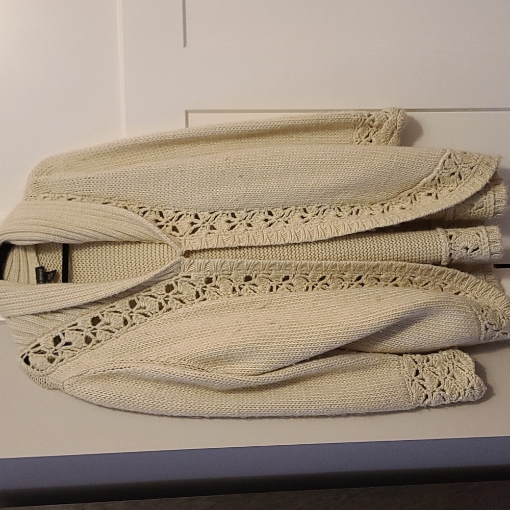 Lane Bryant Off- White Cardigan Size 26/28